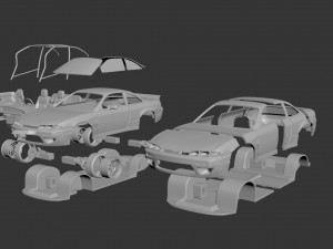 nissan silvia s14 rocket bunny Modèles 3D en vedette
