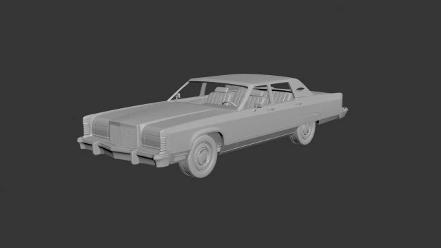 lincoln continental 1977 3D Print Model .c4d .max .obj .3ds .fbx .stl .blend 