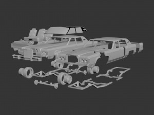 lincoln continental 1977 3D Принт Модель