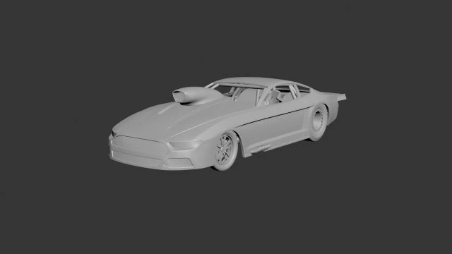 fo rd mu stang 2019 pro mod race car 3D Print Model .c4d .max .obj .3ds .fbx .stl .blend 