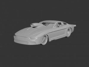 fo rd mu stang 2019 pro mod race car 3D Print Model