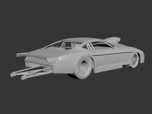 fo rd mu stang 2019 pro mod race car 3D 프린트 모델