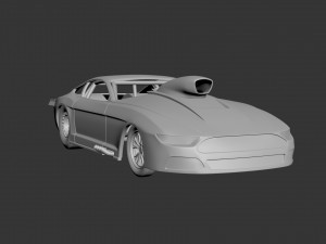 fo rd mu stang 2019 pro mod race car 3D 프린트 모델