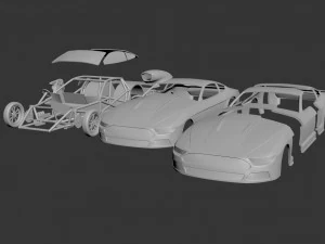 fo rd mu stang 2019 pro mod race car 3D Print Model