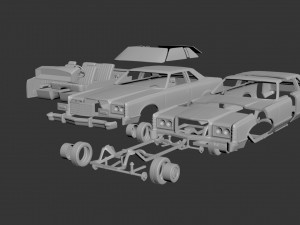 fo-rd ltd 1978 landau 2door Modèles 3D en vedette