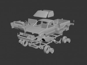 mazda b2000 1986 3D Print Model