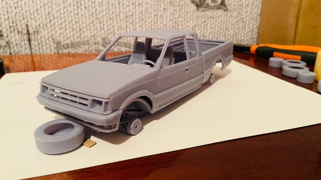 mazda b2000 extended cab 1986 3D Принт Модель .c4d .max .obj .3ds .fbx .stl .blend 