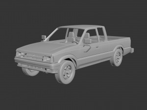 mazda b2000 extended cab 1986 3D Принт Модель