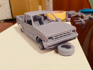 mazda b2000 extended cab 1986 3D Принт Модель