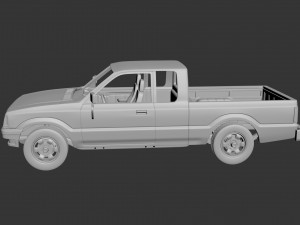 mazda b2000 extended cab 1986 3D Принт Модель