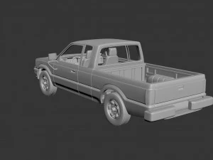 mazda b2000 extended cab 1986 3D Print Model