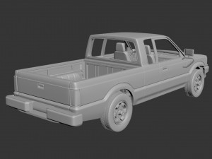 mazda b2000 extended cab 1986 3D Принт Модель