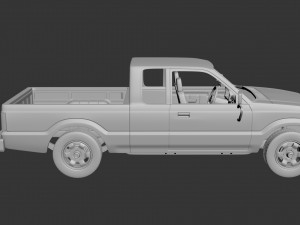 mazda b2000 extended cab 1986 3D Принт Модель