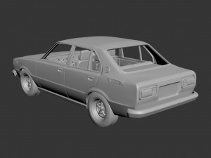 toyota corolla 1975 4 door 3D Принт Модель
