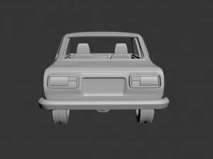 toyota corolla 1975 4 door 3D Print Model
