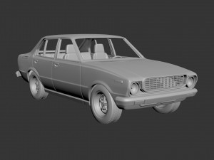 toyota corolla 1975 4 door 3D Принт Модель