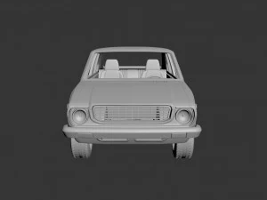 toyota corolla 1975 4 door 3D Print Model