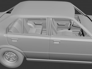 toyota corolla 1975 4 door 3D Принт Модель