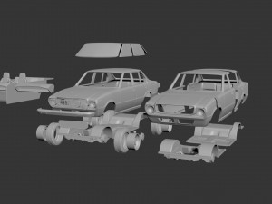 toyota corolla 1975 4 door 3D Принт Модель