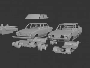 toyota corolla 1975 4 door 3D Print Model