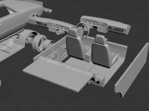 toyota corolla 1975 4 door 3D Print Model