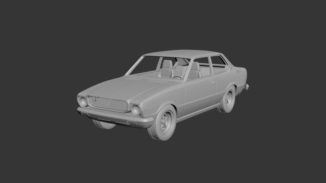 toyota corolla 1975 2 door 3D 打印模型 .c4d .max .obj .3ds .fbx .stl .blend 