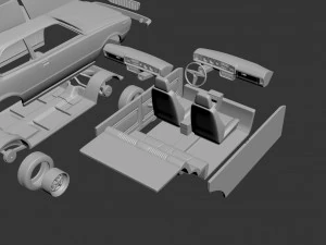 toyota corolla 1975 2 door 3D Print Model