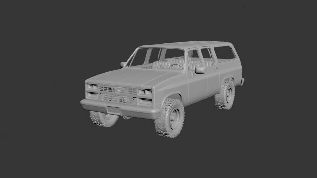 chevrolet suburban 1989 3D Print Model .c4d .max .obj .3ds .fbx .stl .blend