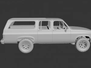 chevrolet suburban 1989 3D Print Model