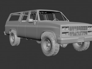 chevrolet suburban 1989 Modèles 3D en vedette
