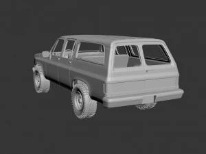 chevrolet suburban 1989 3D Print Model