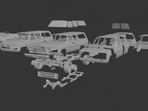 chevrolet suburban 1989 Modèles 3D en vedette