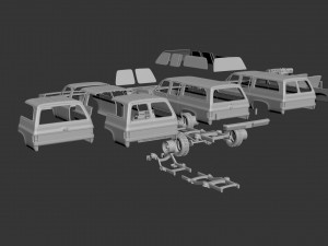 chevrolet suburban 1989 Modèles 3D en vedette