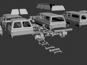 chevrolet suburban 1989 Modèles 3D en vedette