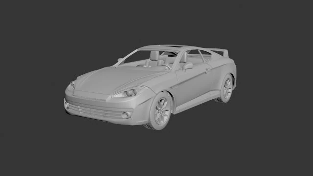 hyundai tiburon 2008 3D Print Model .c4d .max .obj .3ds .fbx .stl .blend 