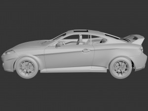 hyundai tiburon 2008 Model Cetak 3D