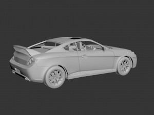 hyundai tiburon 2008 Model Cetak 3D