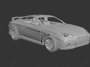 hyundai tiburon 2008 Model Cetak 3D
