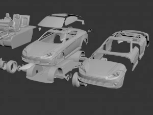 hyundai tiburon 2008 3D Print Model