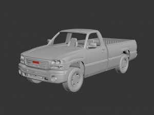 gmc sierra regular cab 2003 3D Print Model