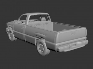 gmc sierra regular cab 2003 3D Print Model