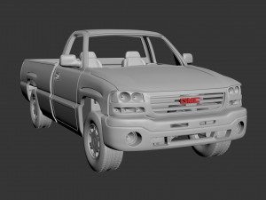 gmc sierra regular cab 2003 3D Print Model
