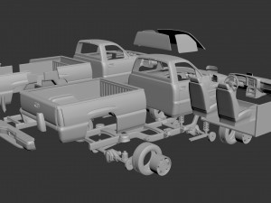 gmc sierra regular cab 2003 3D Print Model