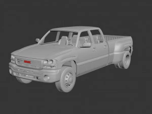 GMC Sierra Crew Cab 3500 двойной 2003 г. 3D Принт Модель