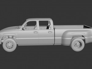 gmc sierra crew cab 3500 dually 2003 3D Принт Модель