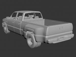 gmc sierra crew cab 3500 dually 2003 3D Принт Модель