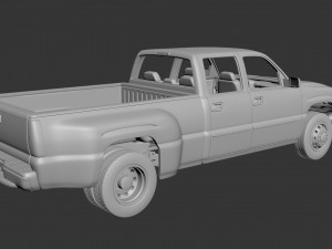 gmc sierra crew cab 3500 dually 2003 3D Принт Модель