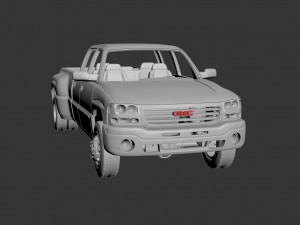 gmc sierra crew cab 3500 dually 2003 3D Принт Модель