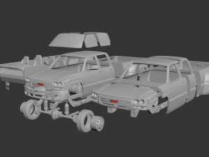 gmc sierra crew cab 3500 dually 2003 3D Принт Модель