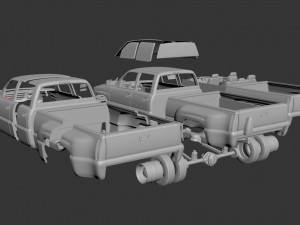 gmc sierra crew cab 3500 dually 2003 3D Принт Модель